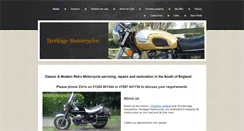 Desktop Screenshot of heritage-motorcycles.co.uk