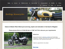Tablet Screenshot of heritage-motorcycles.co.uk